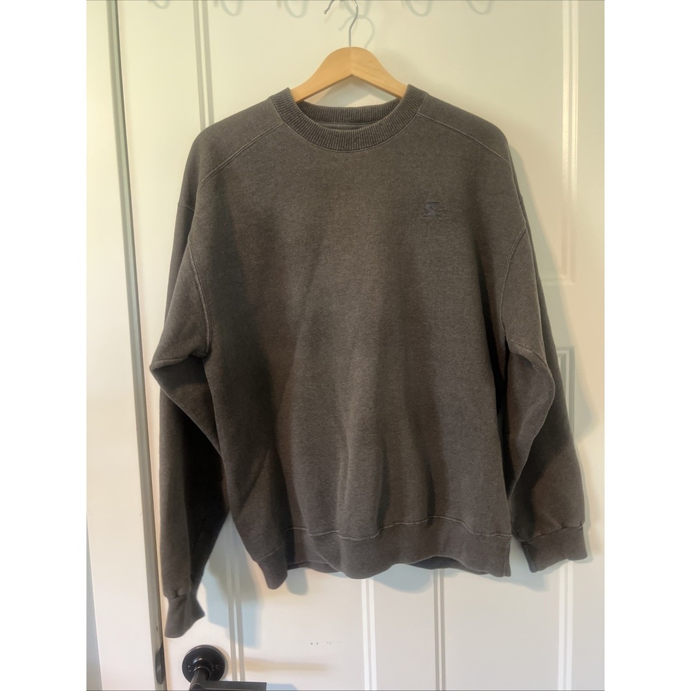 Vintage Starter Brand Sweatshirt USA 90s‎ Gray Medium Men's